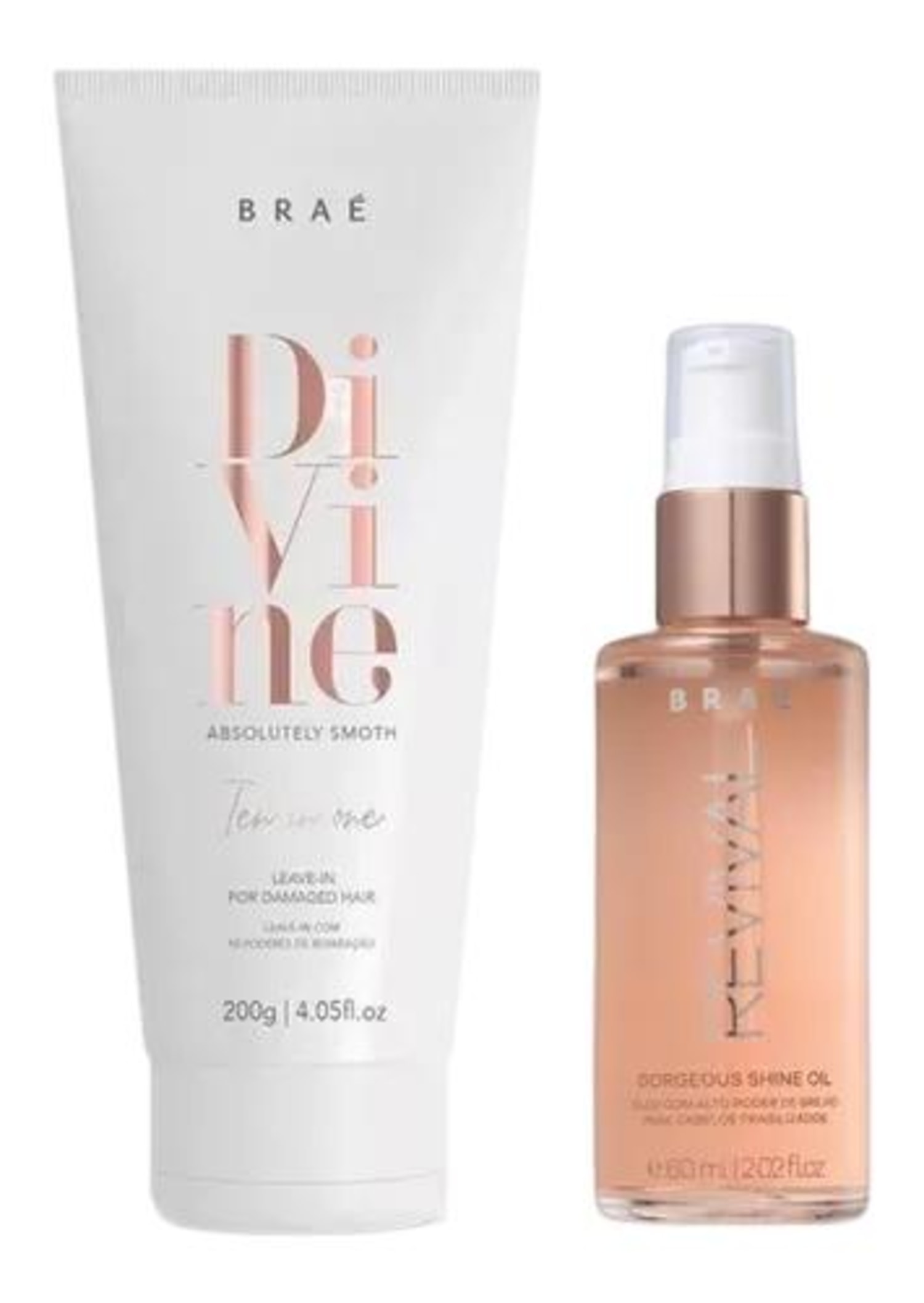 Kit Braé Divine Leave In Ten In One 200g + Óleo Gorgeous 60ml