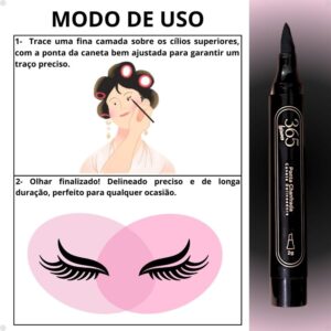 Caneta Delineadora Ponta Chanfrada Luisance 365 Preto L17002