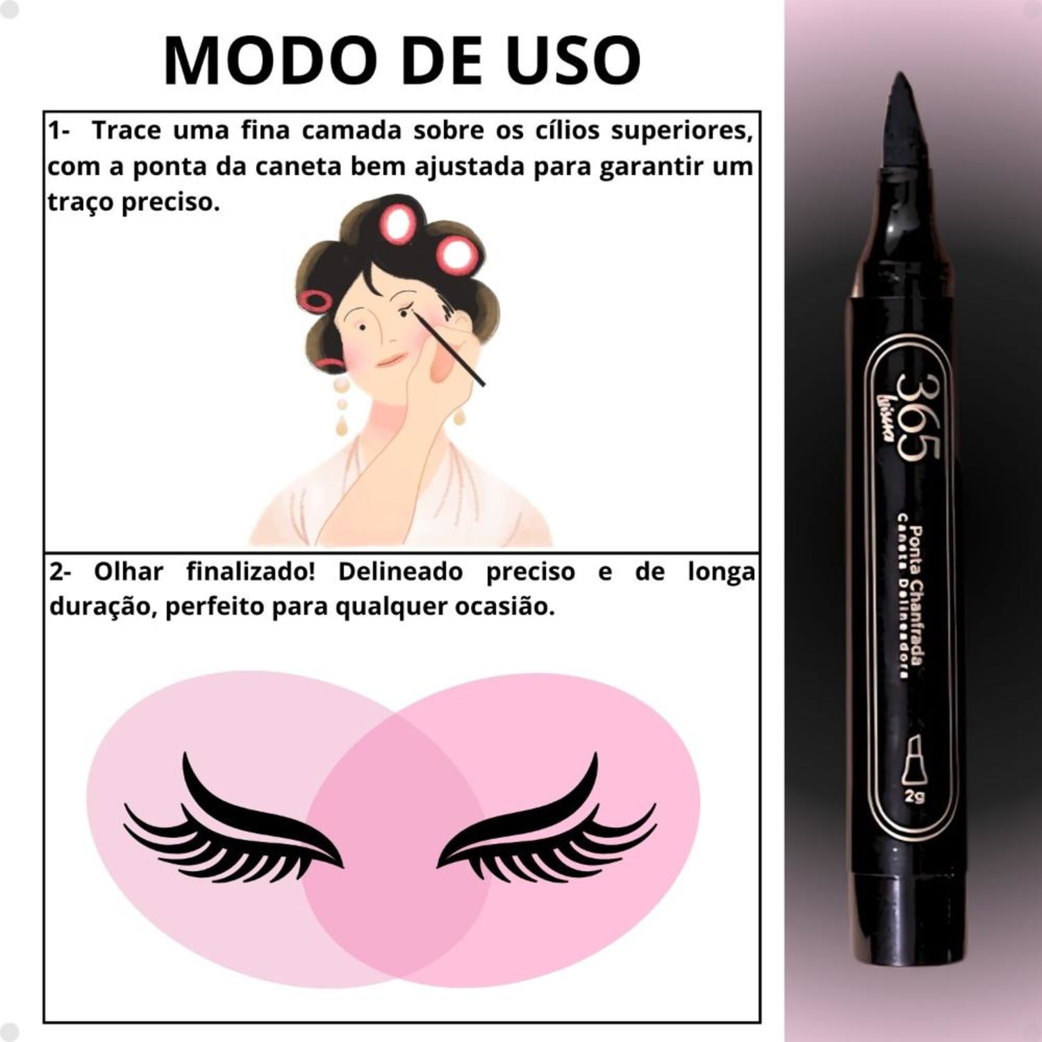 Caneta Delineadora Ponta Chanfrada Luisance 365 Preto L17002