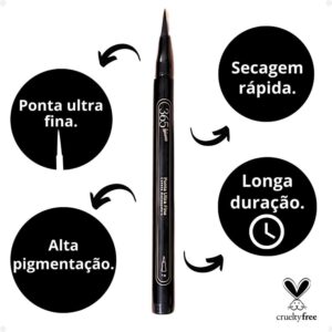 Caneta Delineadora Ponta Ultra Fina Luisance 365 Preto L17001