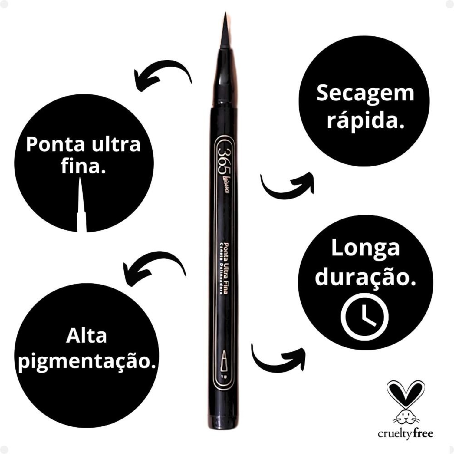 Caneta Delineadora Ponta Ultra Fina Luisance 365 Preto L17001