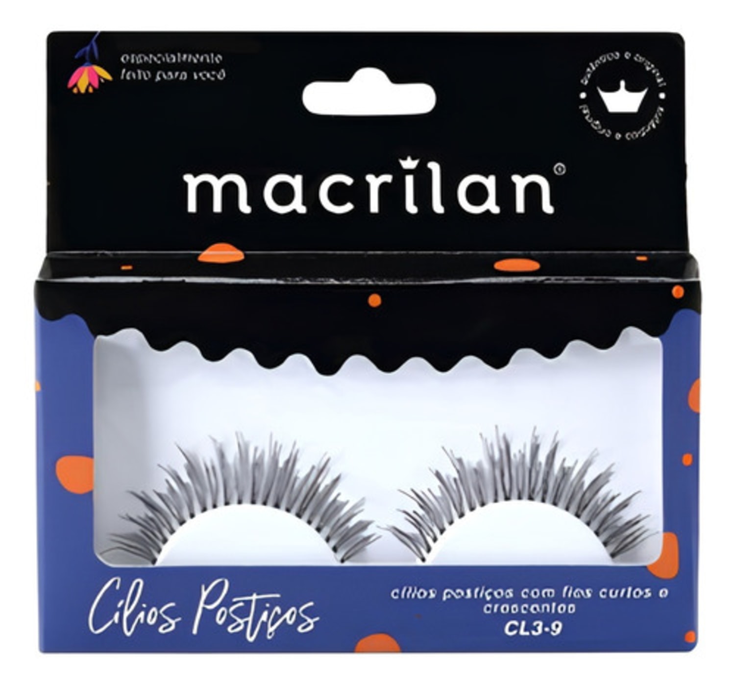 Cílios Postiços Macrilan com Fios Curtos CL39