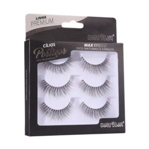 Cílios Postiços Macrilan Fios Naturais Longos CL502A 3 pares Cílios Postiços Macrilan Fios Naturais Longos CL502A 3 pares