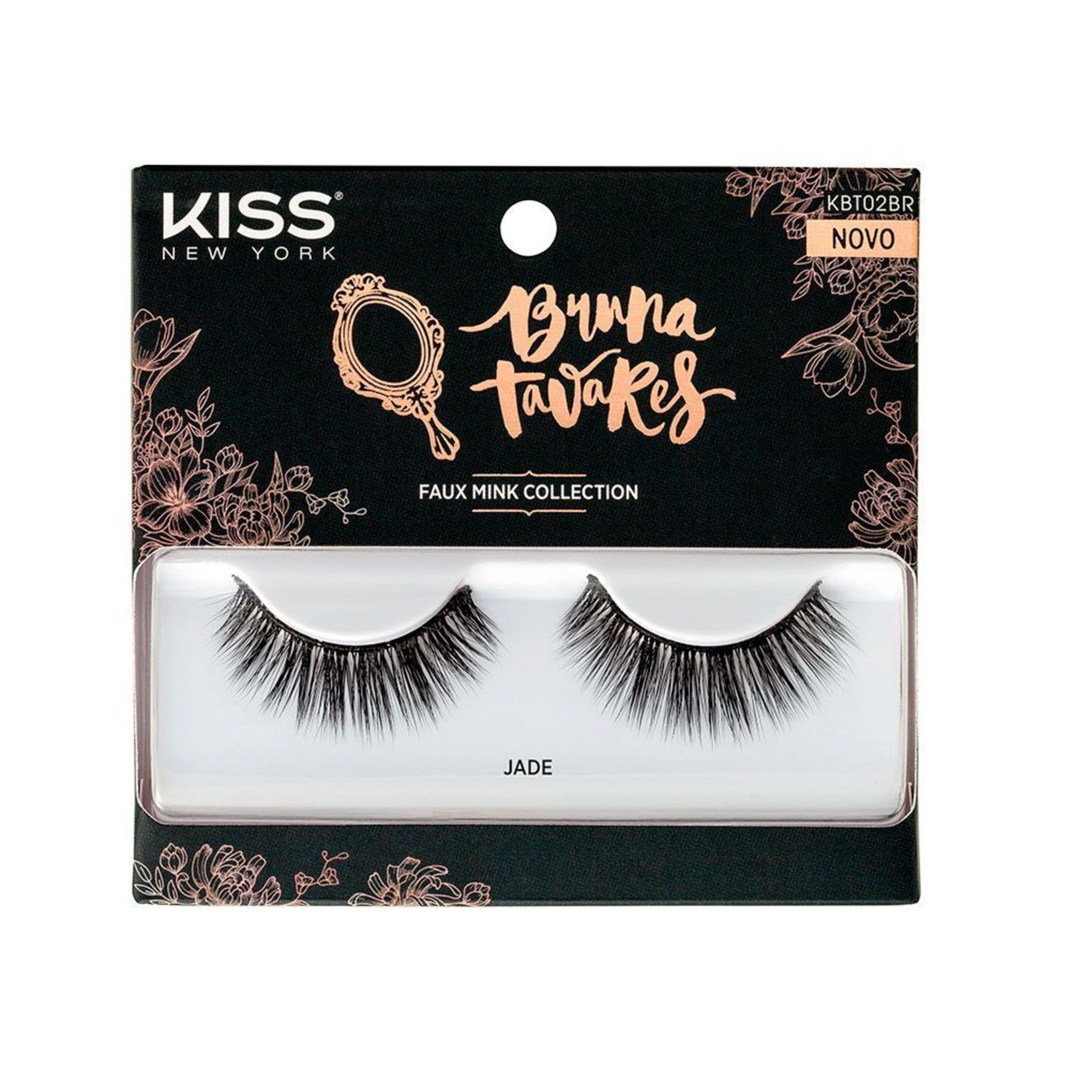 Cílios Postiços Inteiriços Kiss NY Bruna Tavares Jade 1 par