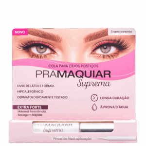 Cola para Cílios Postiços PRAMAQUIAR Suprema Extra Forte Transparente Cola para Cílios Postiços PRAMAQUIAR Suprema Extra Forte Transparente