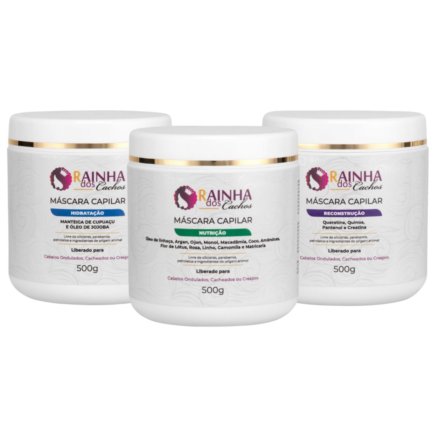 Combo Cronograma Capilar Rainha dos Cachos