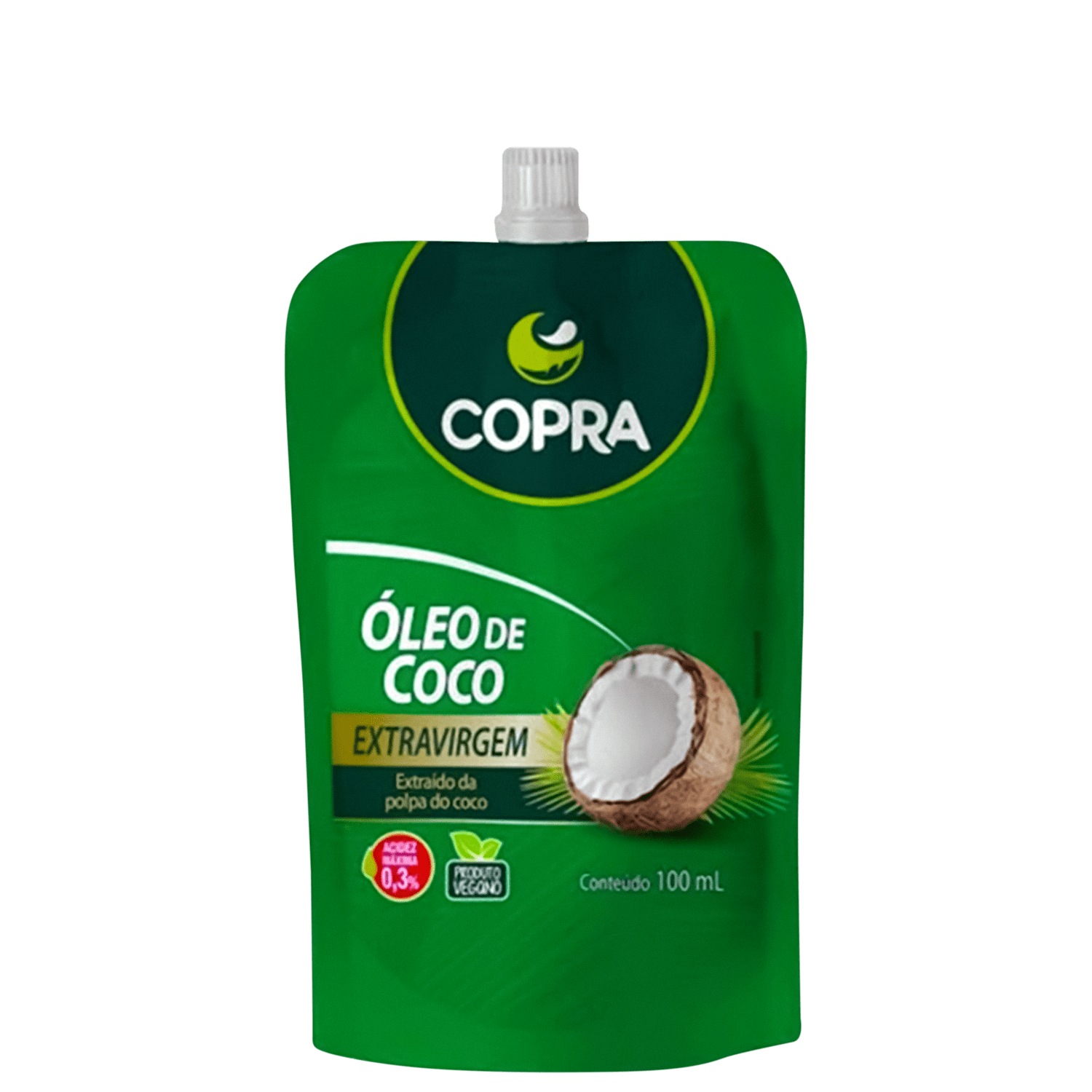 Óleo de Coco Copra Extra Virgem Sachê 100ml