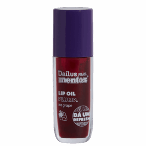 Brilho Labial Dailus Feat Mentos Lip Oil Plump Ice Grape 4ml