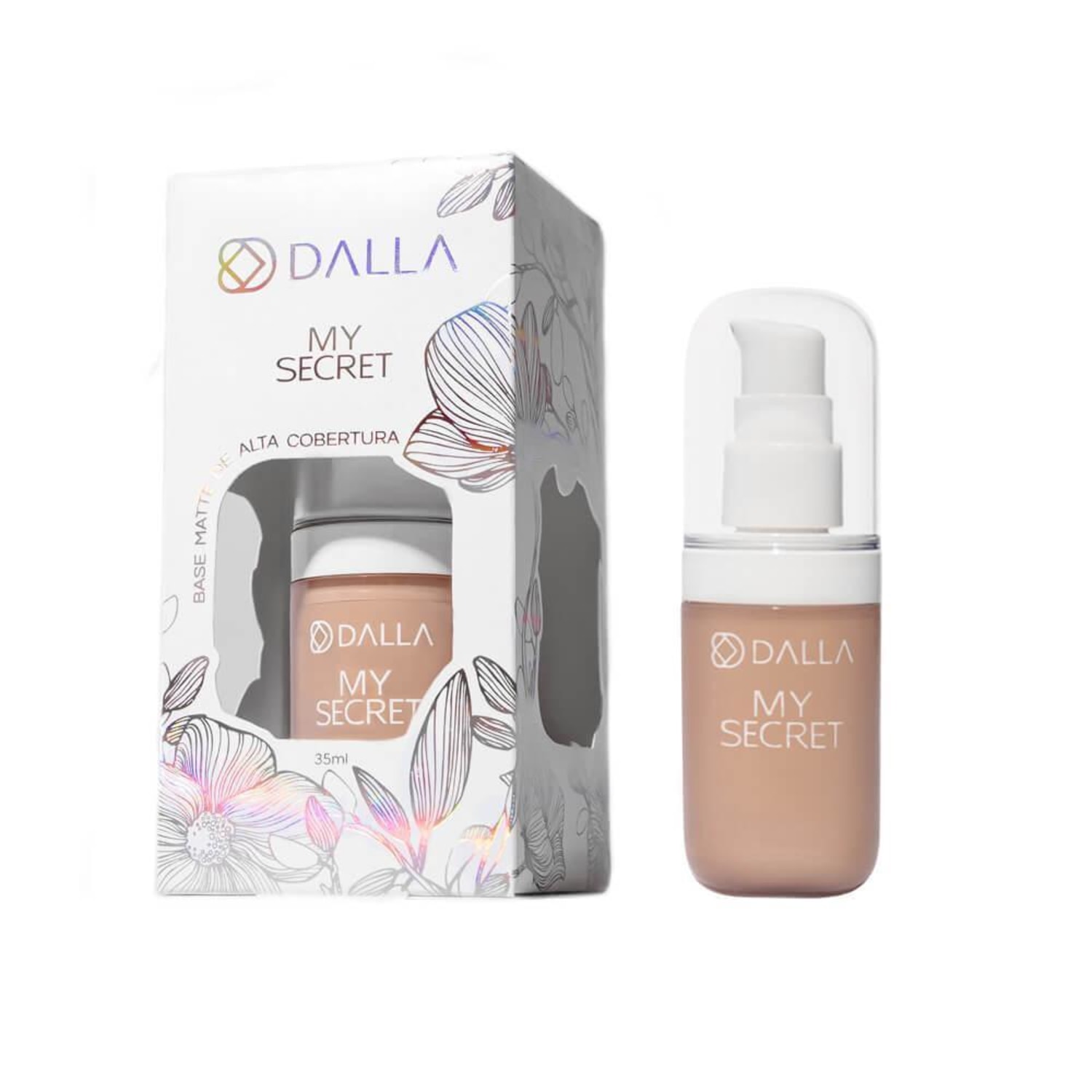 Base Líquida Dalla Makeup My Secret 02R 35ml