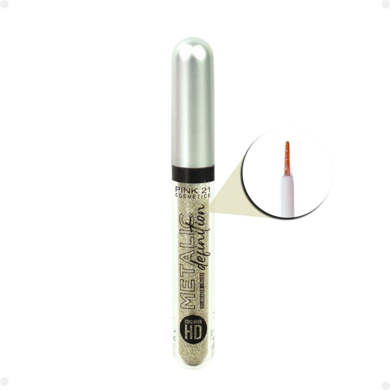 Delineador Líquido Metálico Pink 21 Metalic Definition 02 2,5ml