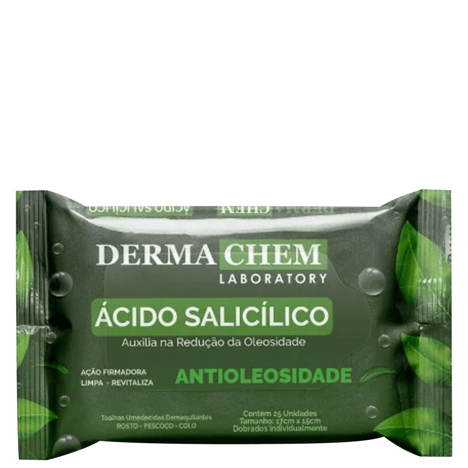 Lenço Demaquilante Dermachem Ácido Salicílico Antioleosidade 25 Unidades