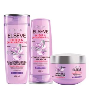 Kit Elseve Hidra Hialurônico Shampoo Condicionador Máscara Kit Elseve Hidra Hialurônico Shampoo Condicionador Máscara