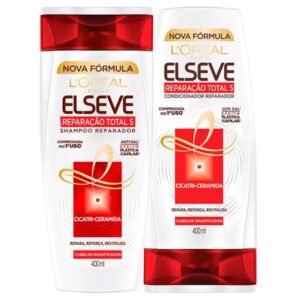 Kit L’Oréal Paris Elseve Reparação Total 5 Shampoo 400ml Condicionador 400ml Kit L’Oréal Paris Elseve Reparação Total 5 Shampoo 400ml Condicionador 400ml