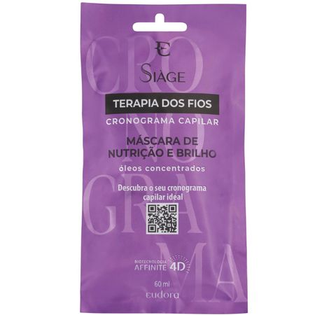 Máscara de Nutrição E Brilho Eudora Siage Cronograma Capilar