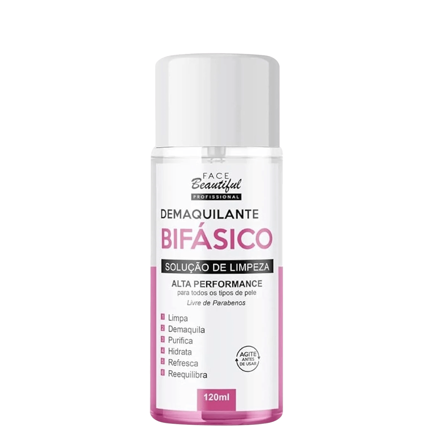 Demaquilante Bifásico Face Beautiful 120ml