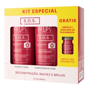 Kit Felps Especial S.O.S Reconstrução Capilar (4 Itens) Kit Felps Especial S.O.S Reconstrução Capilar (4 Itens)