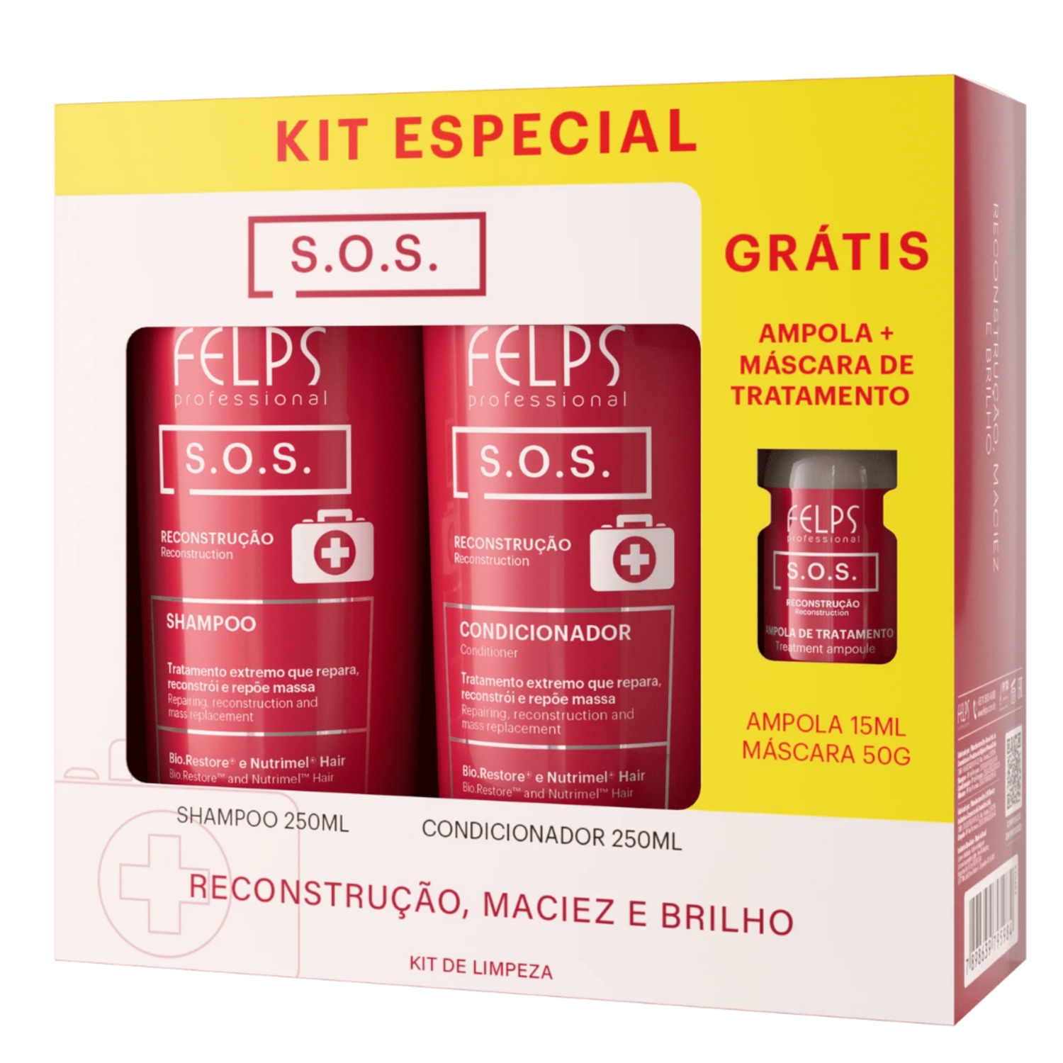 Kit Felps Especial S.O.S Reconstrução Capilar (4 Itens)