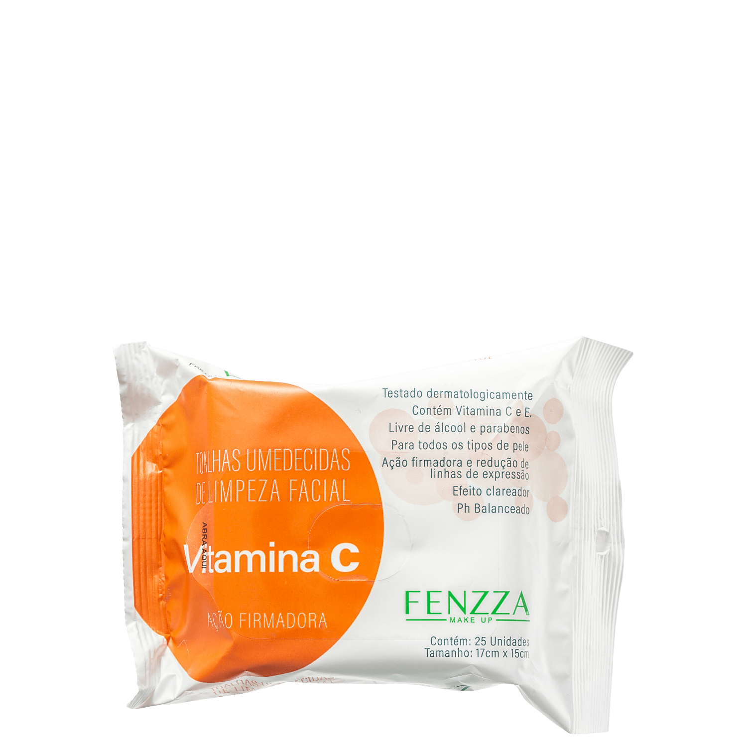 Lenço Demaquilante Fenzza Make Up Vitamina C 25 Unidades