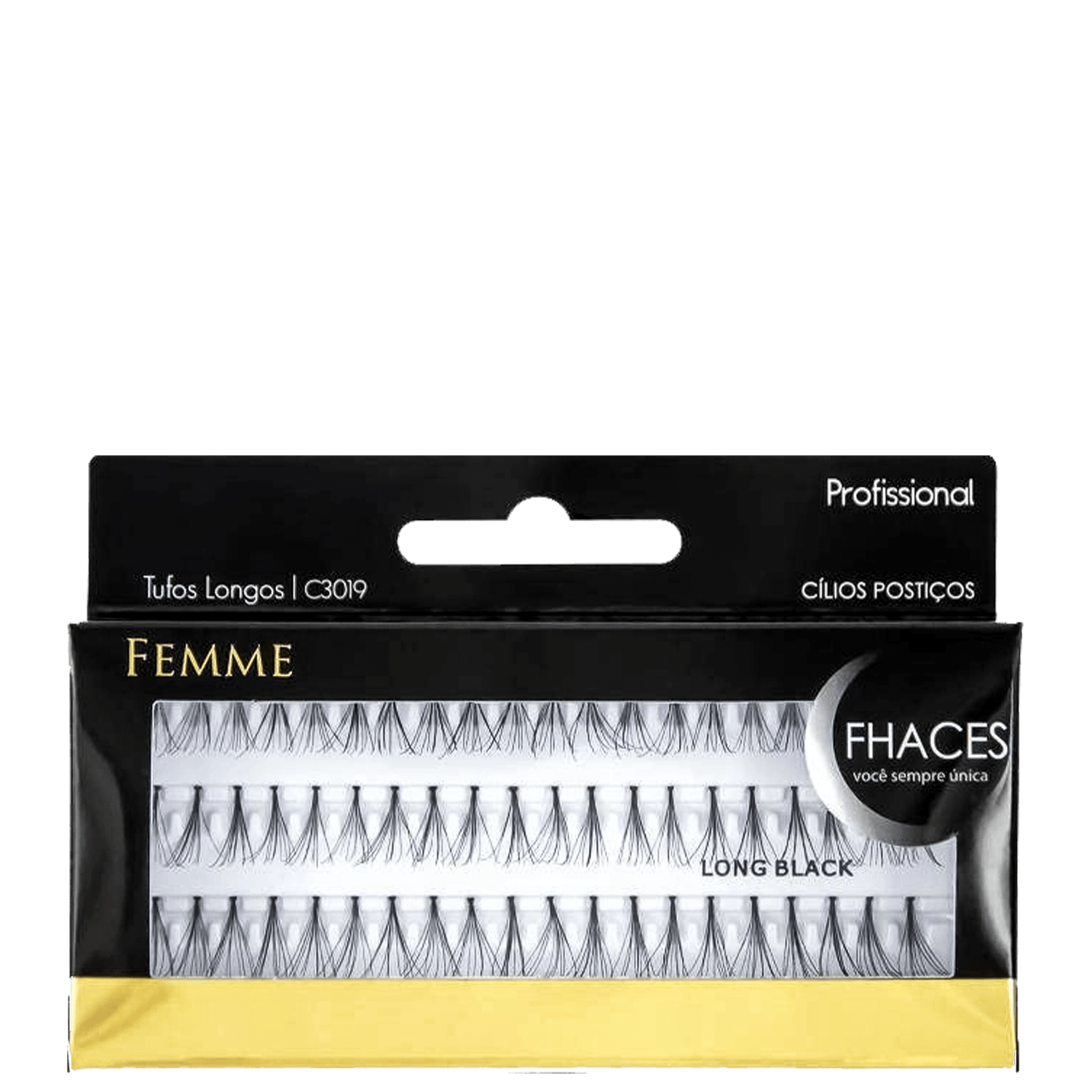 Cílios Postiços Fhaces Femme Longo 3019 Tufos