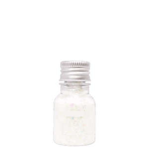 Glitter Flocado Branco Holográfico Garrafinha 10,0g Glitter Flocado Branco Holográfico Garrafinha 10,0g