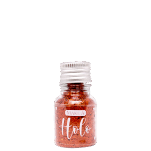 Glitter Flocado Laranja Holográfico Garrafinha 10,0g Glitter Flocado Laranja Holográfico Garrafinha 10,0g