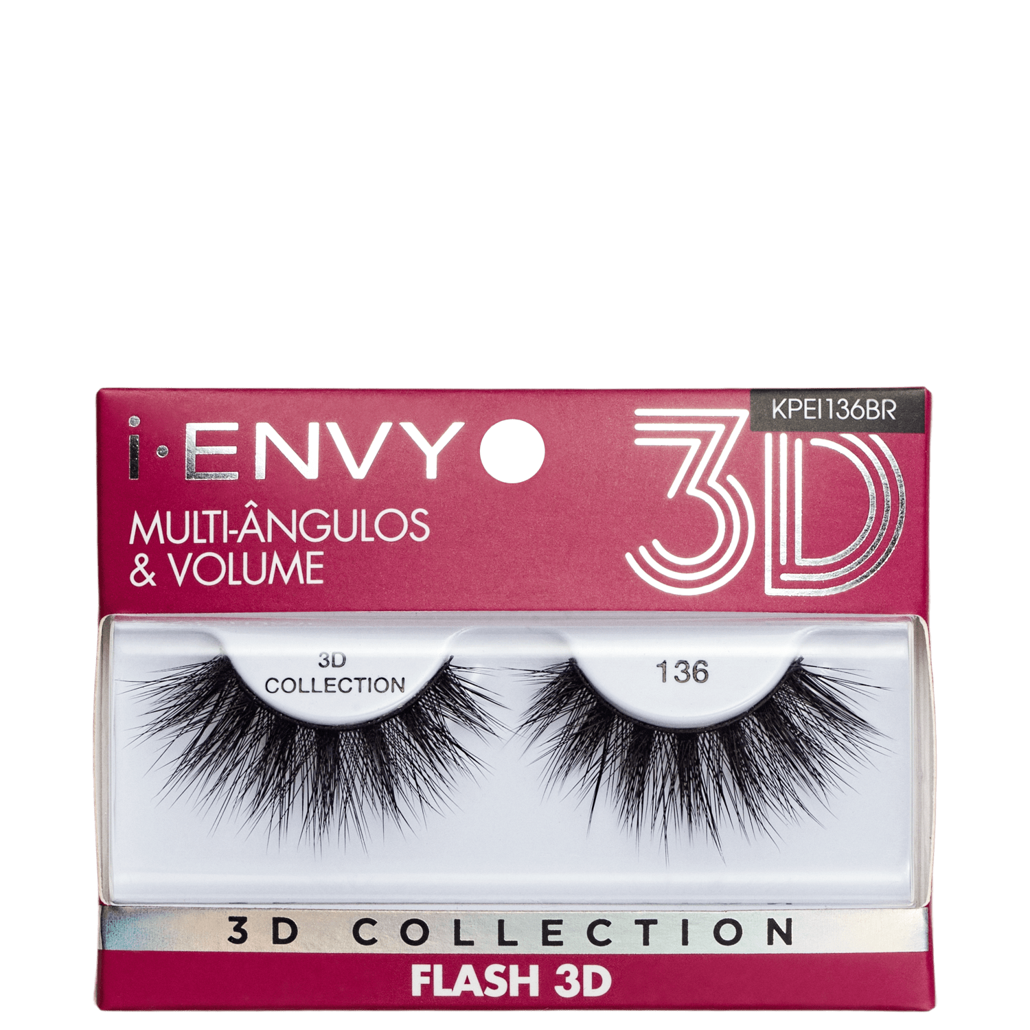 Cílios Postiços Kiss New York i-Envy Flash 3D Collection 136
