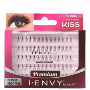 Cílios Postiços Kiss New York i-Envy Individual Sem Nó Combo 70 unidades