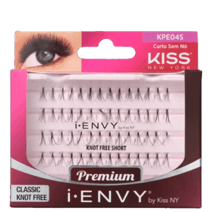 Cílios Postiços Kiss New York i-Envy Individual Sem Nó Curto 70 unidades