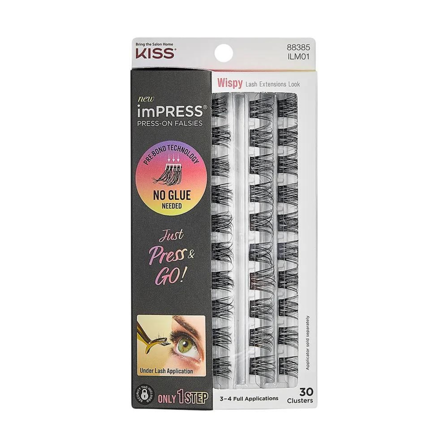 Cílios Postiços Kiss New York imPRESS Press-on Falsies Curly 30 unidades