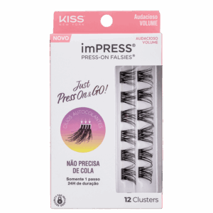 Cílios Postiços Kiss New York imPRESS Press-on Falsies Mini Volume 05 Refil 12 unidades