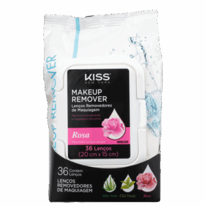 Lenço Demaquilante Kiss New York Rosa 200g