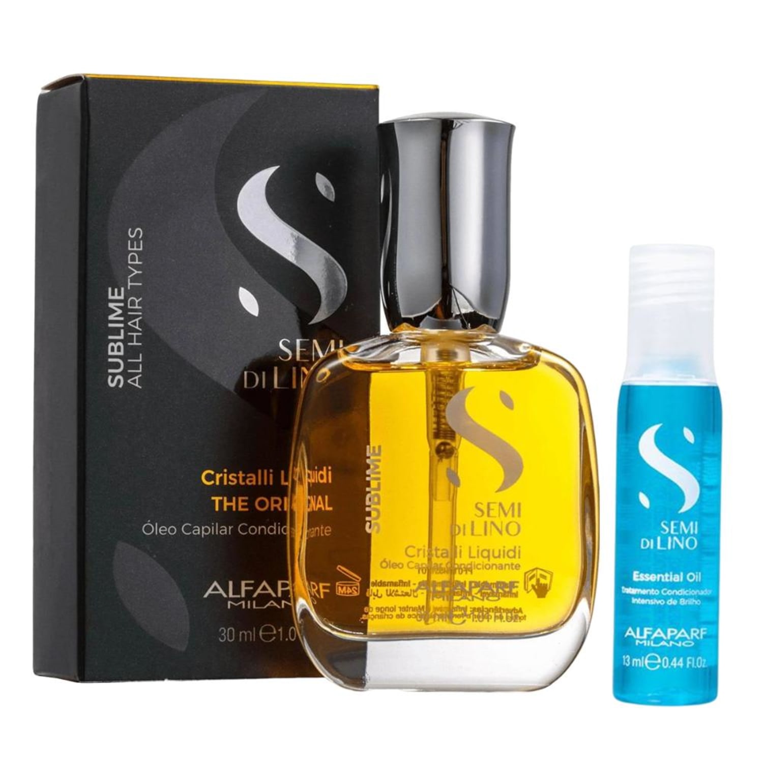 Kit Alfaparf Reparador de Pontas 30ml e Ampola Semi Di Lino
