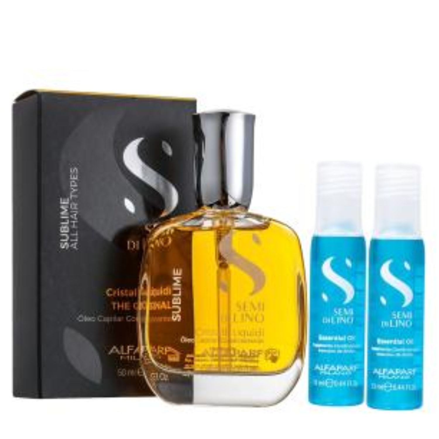 Kit Alfaparf Reparador de Pontas 50ml e 2 Ampolas Semi Di Lino