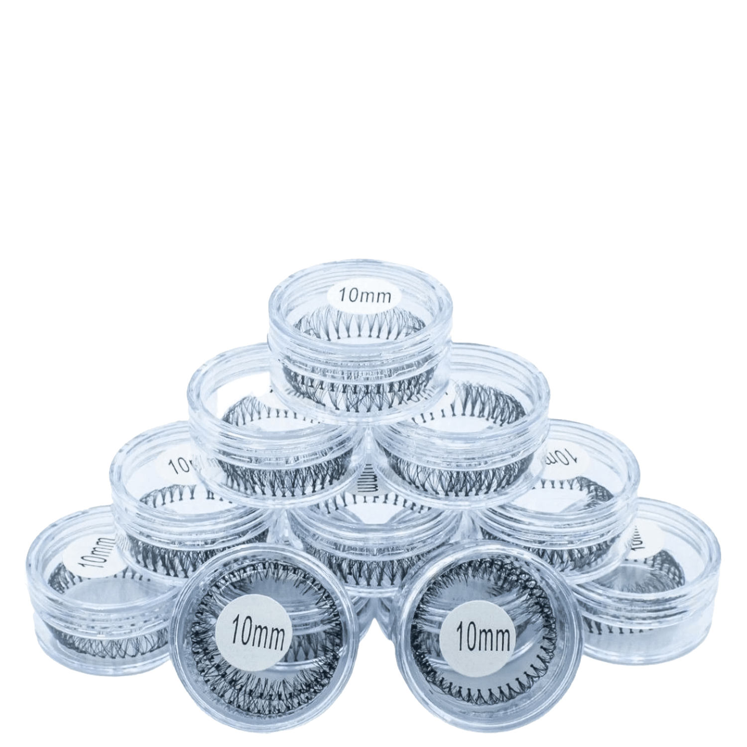 Kit Extensão Arte Sedução Tufo no Pote 10mm 12 unidades