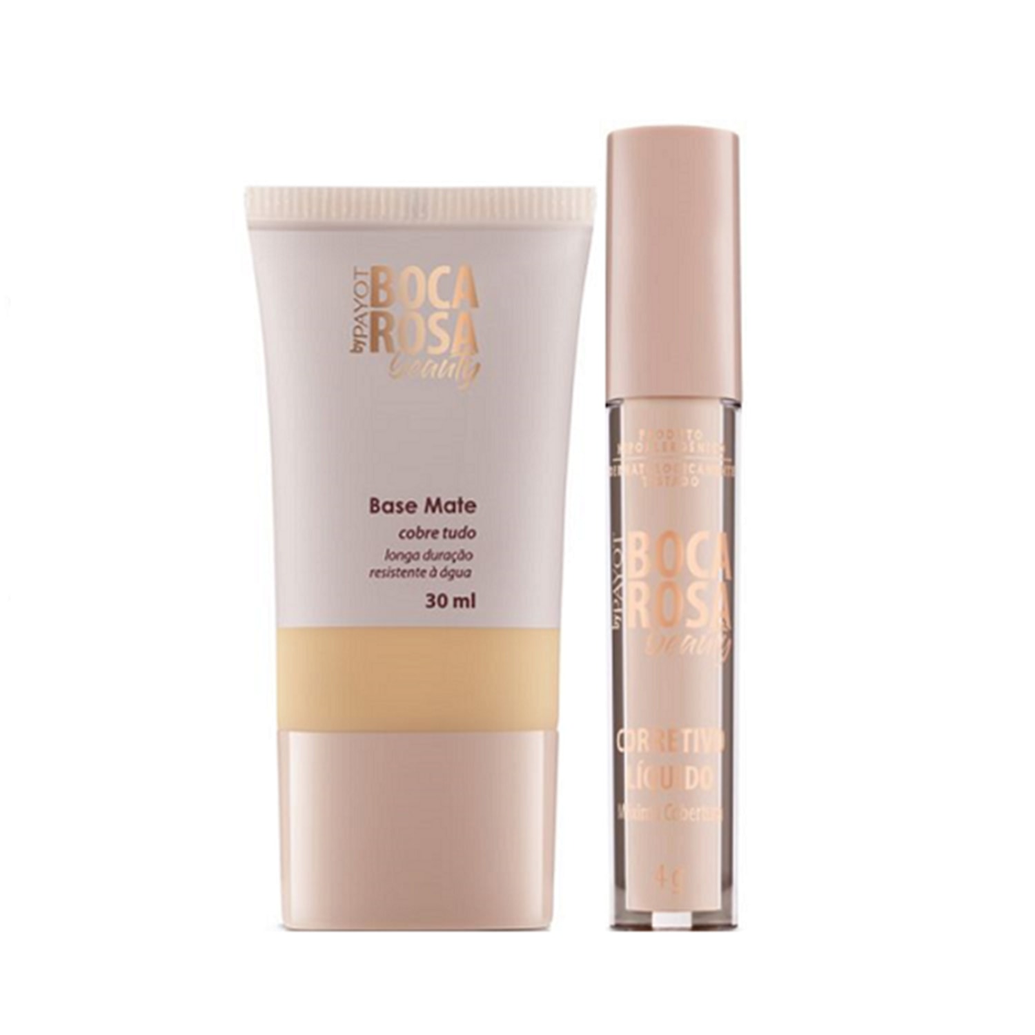 Kit Boca Rosa Beauty by Payot Base Mate 3 Francisca Corretivo 2.5 Magnolia 2 Produtos