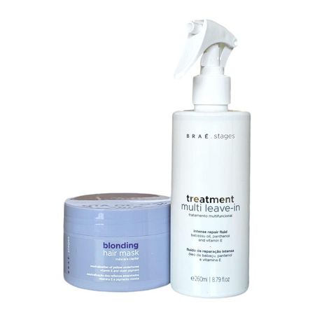 Kit Braé Stages Blonding – Máscara 200g + Treatment Leave-In Spray 260ml