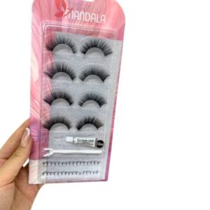 Kit Cílios Postiços com Cola Mandala MC007