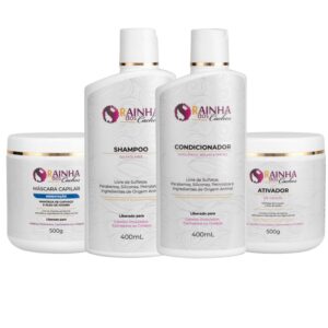 Kit com 4 produtos Rainha dos Cachos Kit com 4 produtos Rainha dos Cachos