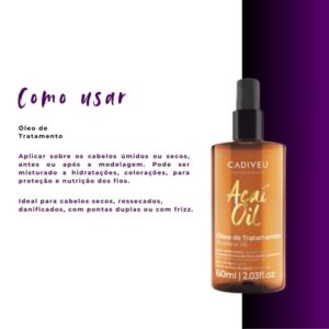 Kit DUO Cadiveu Açai Oil Óleo De Tratamento 60ml Kit DUO Cadiveu Açai Oil Óleo De Tratamento 60ml