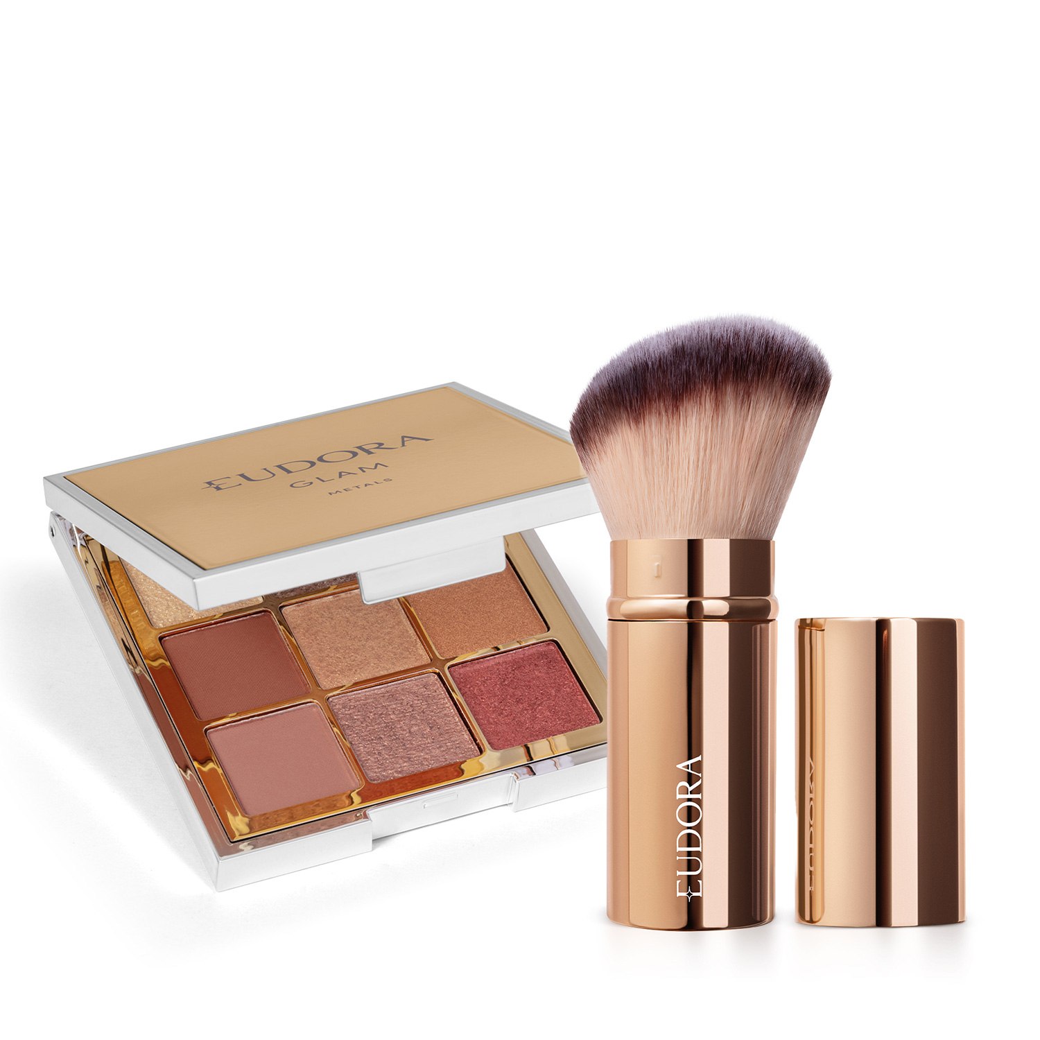 Kit Paleta de Sombras Eudora Glam Metals Duo 2 Produtos