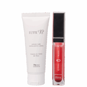 Kit Femme9 Scrub Care Hidra Fruit Morango 2 unidades Kit Femme9 Scrub Care Hidra Fruit Morango 2 unidades