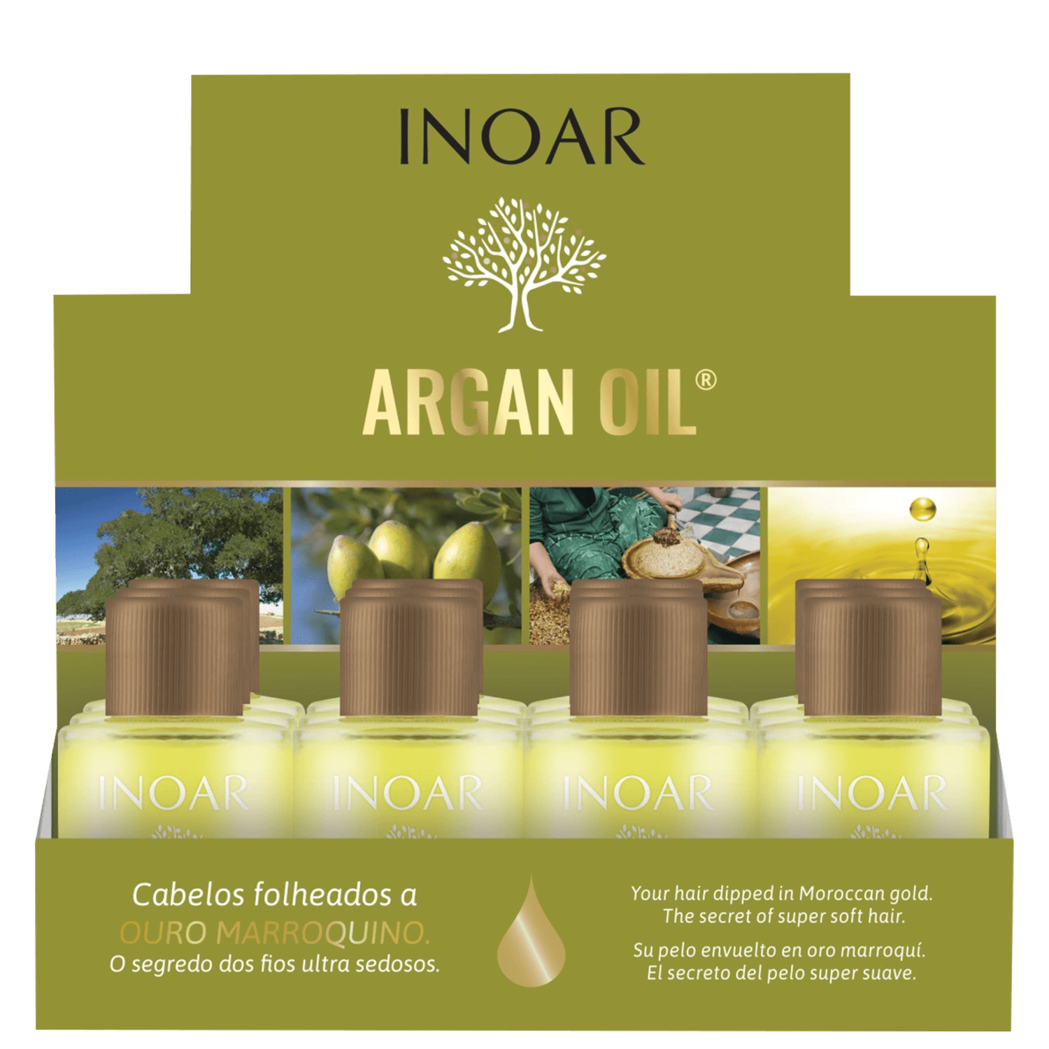 Kit Óleo Capilar Inoar Argan Oil (12 unidades) 7ml