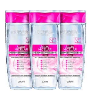 Kit Água Demaquilante L’Oréal Paris Dermo Expertise Água Micelar 5 em 1 3 x 200ml Kit Água Demaquilante L’Oréal Paris Dermo Expertise Água Micelar 5 em 1 3 x 200ml