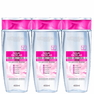 Kit Água Demaquilante L’Oréal Paris Dermo Expertise Água Micelar 5 em 1 3 x 400ml Kit Água Demaquilante L’Oréal Paris Dermo Expertise Água Micelar 5 em 1 3 x 400ml