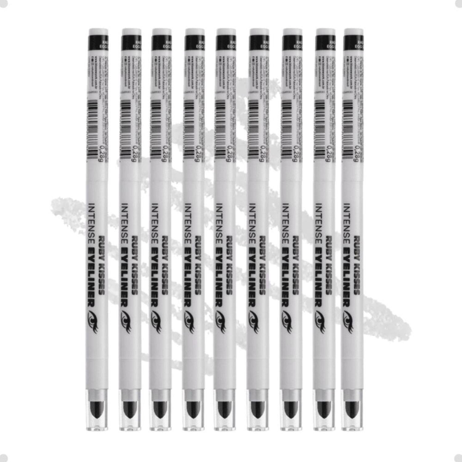 Kit Lápis de Olho Retrátil Ruby Kisses Intense Eyeliner Egg Shells (9 unidades)