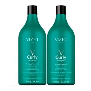 Kit Vizet Leave-In de Fitagem Curly 1l + Low Poo 1l Kit Vizet Leave-In de Fitagem Curly 1l + Low Poo 1l