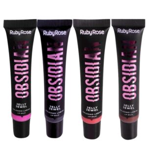 Kit Lip Balm Ruby Rose Obsidian Jelly Jewel 4 unidades 10ml Kit Lip Balm Ruby Rose Obsidian Jelly Jewel 4 unidades 10ml
