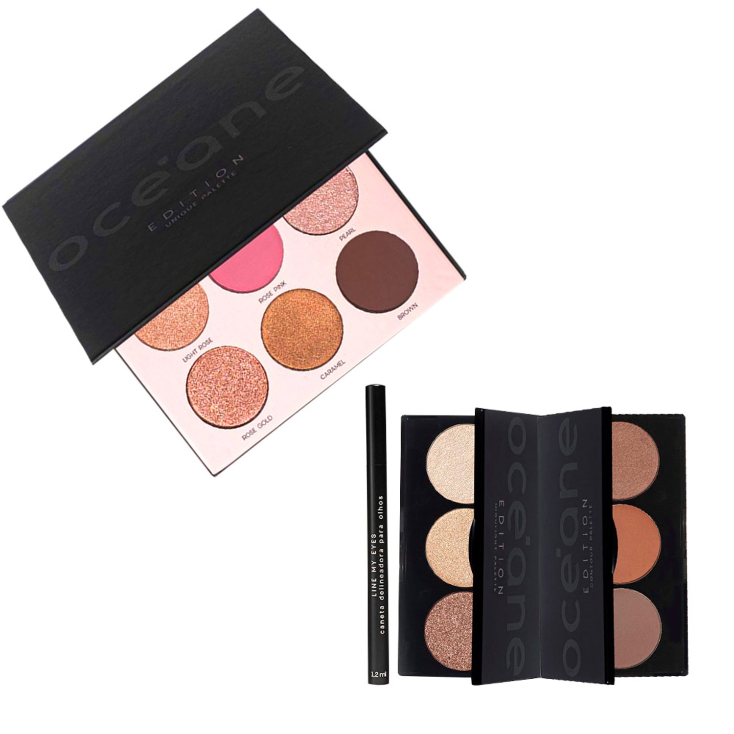 Kit Océane Edition Contour Hightlight Line My Eyes Unique 4 Produtos