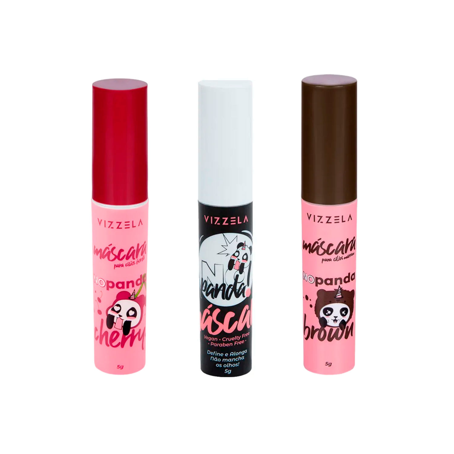 Kit Trio de Máscaras Vizzela No Panda