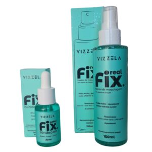 Kit Vizzela Blindagem Gotas Fix + Real Fix Fixador Maquiagem Kit Vizzela Blindagem Gotas Fix + Real Fix Fixador Maquiagem